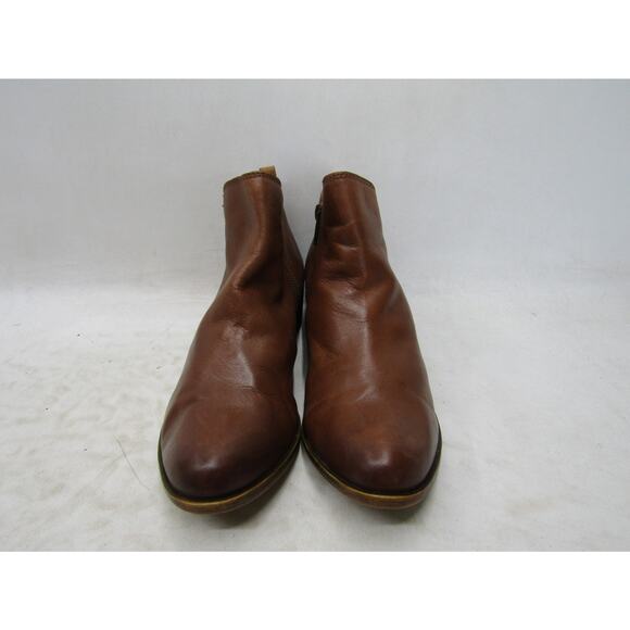 Lucky Brand Womens Size 9.5 M Brown Leather Zip Ankle Fashion Boots Bootie - Picture 5 of 11